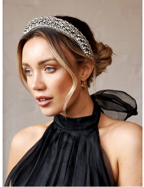 Elsa Head Band Diamanté - Silver
