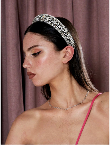Elsa Head Band Diamanté - Silver