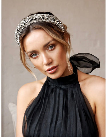 Elsa Head Band Diamanté - Silver