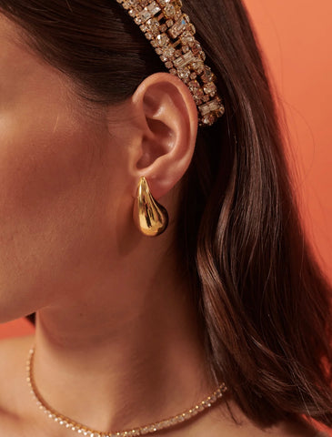 Rachel Drop Earrings - Gold Plated 18k